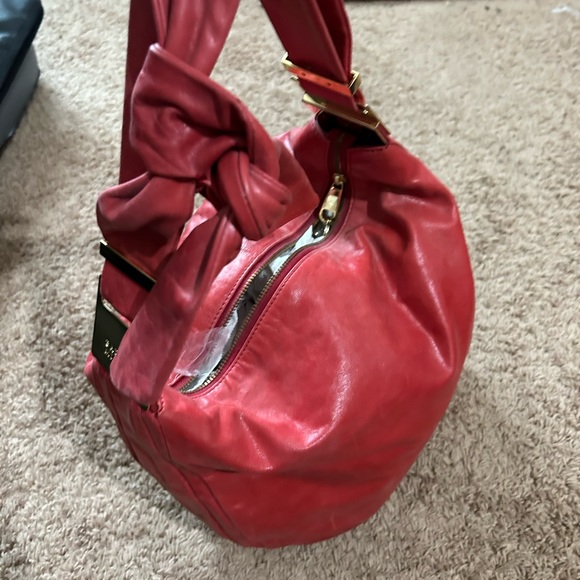 Badgley Mischka redish orange hobo shoulder bag NWT small scratch(refer to pics) - Picture 5 of 5